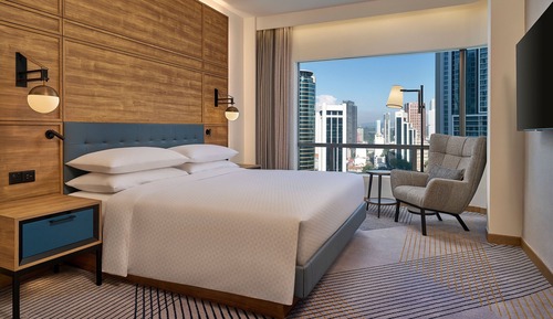 Suite ejecutiva, 1 cama de matrimonio grande, no fumadores, vistas a la ciudad