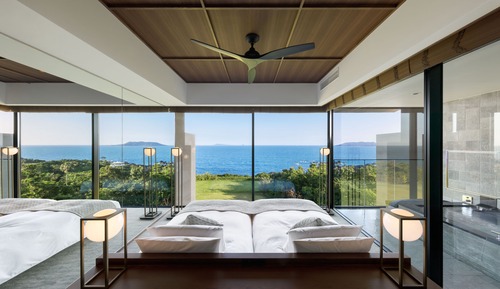 Habitación Deluxe con 2 camas individuales, vistas al mar, en esquina