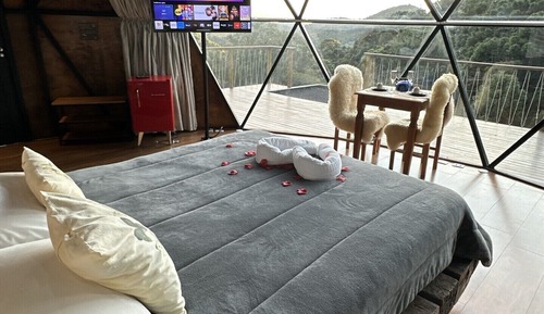 Cabaña panorámica, 1 cama de matrimonio