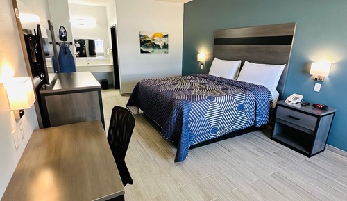 Habitación individual, 1 cama de matrimonio grande, fumadores, planta baja