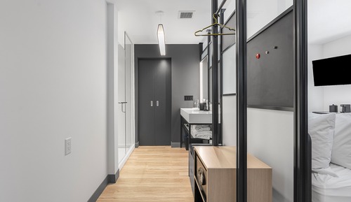 Habitación, 2 camas de matrimonio, no fumadores, vistas a la ciudad (Mobility Accessible, Tub)