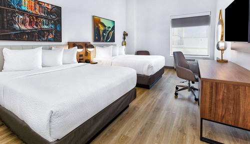 Habitación, 2 camas de matrimonio, accesible para personas con discapacidad, no fumadores