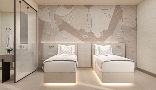 Habitación estándar con 1 cama doble o 2 individuales, vistas al mar