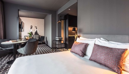 Estudio, 1 cama doble con sofá cama