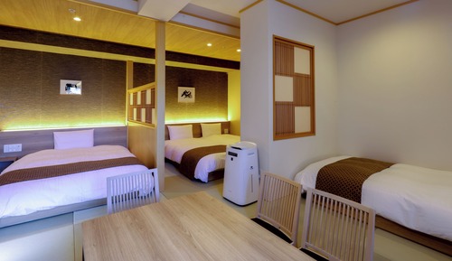 Habitación cuádruple de estilo japonés, no fumadores (Deluxe)