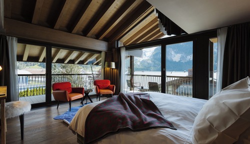 Corner Room with Eiger View