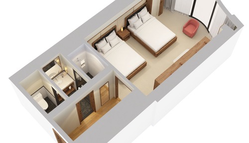 Habitación, 2 camas dobles (Skyline Double Double)