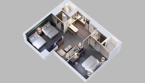 Suite, 2 habitaciones, accesible para personas con discapacidad, cocina (Communications)