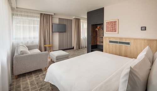 Suite Premium, 1 cama de matrimonio grande, Acceso al salón del club (Living Area and Lounge Access)