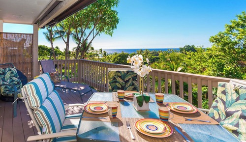 Apartamento, varias camas, lanai, vistas al mar (Keauhou Resort #110)