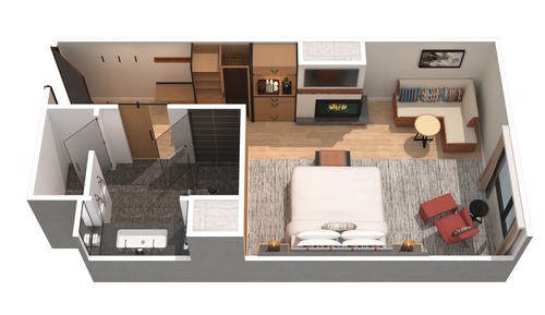 Habitación Premier, 1 cama de matrimonio grande, con vistas (Mobility/Hearing Access, Roll-In Shwr)