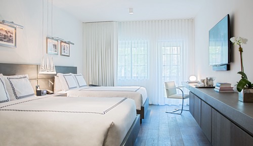 Habitación de lujo doble, 2 camas de matrimonio, balcón