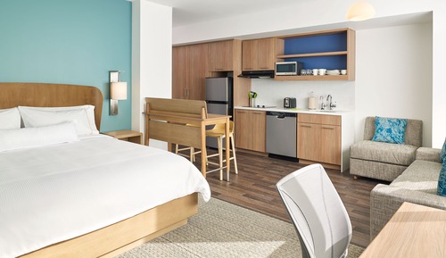 Estudio, 1 cama de matrimonio grande con sofá cama, cocina