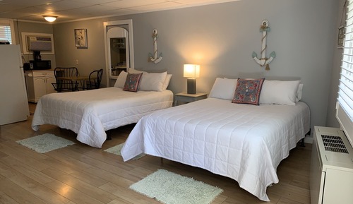 Estudio estándar, 2 camas de matrimonio, no fumadores, vistas al patio