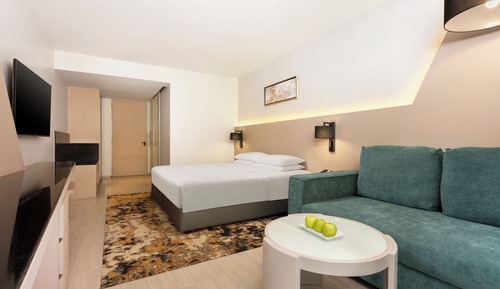 Habitación Deluxe, 1 cama de matrimonio grande con sofá cama