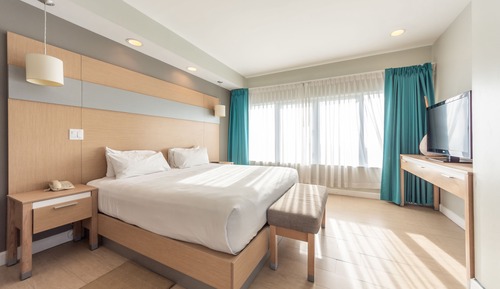 Suite, 1 cama de matrimonio grande, frigorífico, vistas al jardín