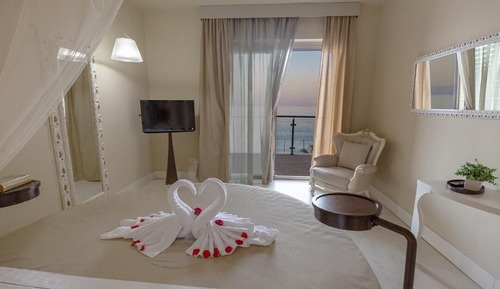 Habitación romántica doble, balcón, vistas al mar