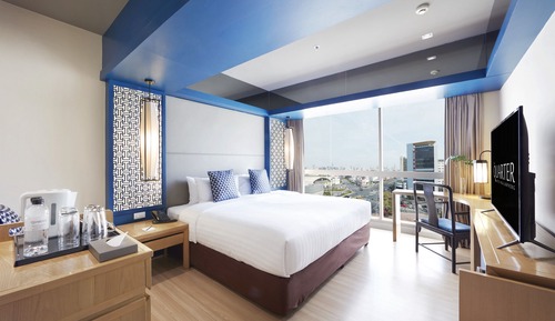 Habitación Deluxe, 1 cama de matrimonio grande, vistas a la ciudad