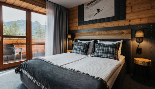 Apartamento Deluxe, 2 habitaciones, cocina básica, vistas a la montaña