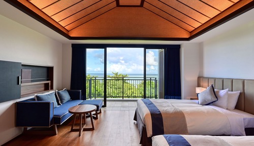 Habitación superior con 2 camas individuales, no fumadores, vistas al mar