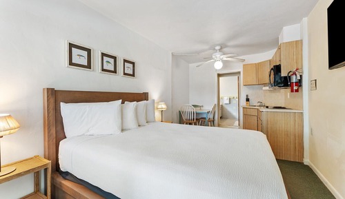 Estudio, 1 cama de matrimonio, cocina básica