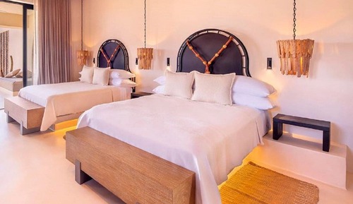 Habitación Premium, 2 camas de matrimonio, vistas a la piscina