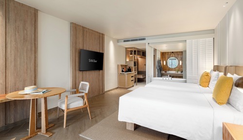 Habitación Club con 2 camas individuales, vistas al mar