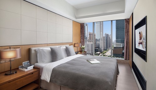 Apartamento ejecutivo, 1 habitación, cocina, vistas a la ciudad