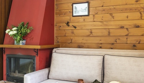 Habitación estándar doble, chimenea, vistas a la montaña