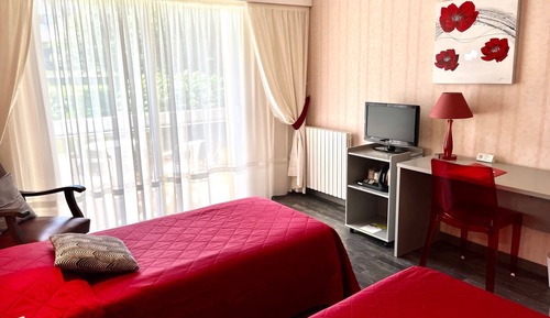 Habitación Confort con 2 camas individuales, vistas al jardín