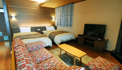 Habitación Deluxe con 2 camas individuales, no fumadores (with indoor hot springs)