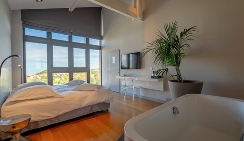 Habitación doble, acceso a la piscina, vistas al mar (Mundaka)