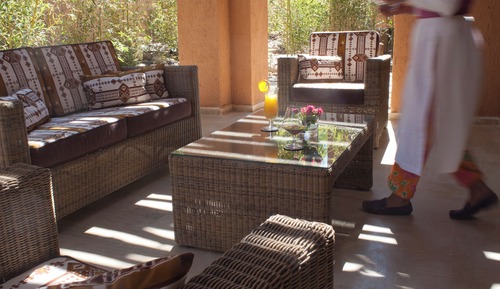 Chalet, vistas al jardín