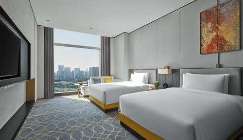 Habitación Premium, 2 camas dobles, Acceso al salón del club, vistas a la ciudad
