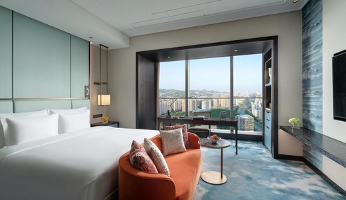 Habitación, 1 cama de matrimonio grande, vistas a la ciudad