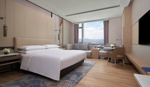 Habitación, 1 cama de matrimonio grande, vistas a la bahía
