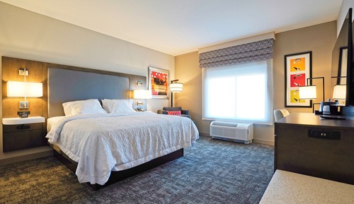 Habitación, 1 cama de matrimonio grande, frigorífico y microondas