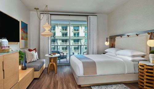 Habitación, 1 cama de matrimonio grande, vistas parciales al mar