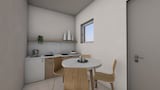 Apartamento familiar, 2 habitaciones, vistas al jardín