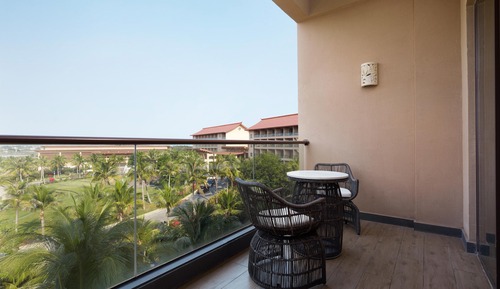 Habitación, 2 camas dobles, balcón, vistas al jardín (Balcony)