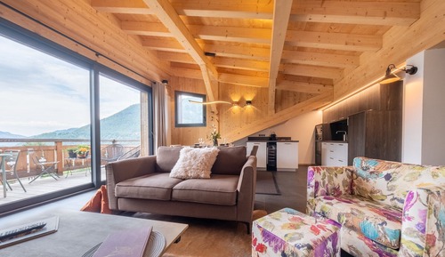 Apartamento Deluxe, baño privado, vistas a la montaña (Pointe de Nantaux)