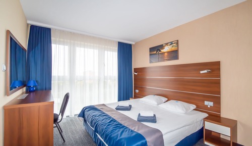 Suite superior, 1 cama de matrimonio grande con sofá cama, en una planta alta