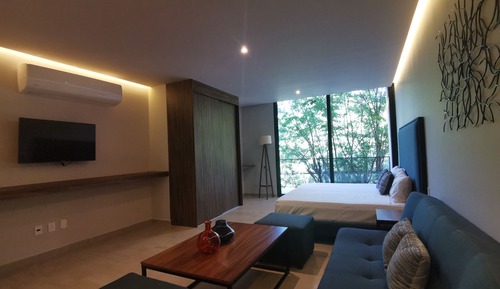 Loft de lujo, balcón, vistas al parque