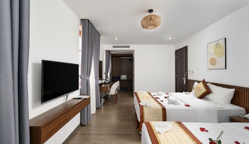 Habitación cuádruple Deluxe, 2 camas dobles, no fumadores