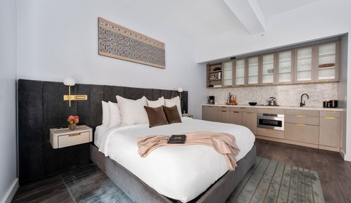 Estudio Premier, 1 cama de matrimonio grande, cocina