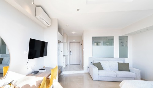 Suite estudio Deluxe, 1 cama de matrimonio con sofá cama, vistas al mar