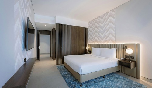 Suite ejecutiva, 1 cama de matrimonio grande, no fumadores, vistas a la ciudad