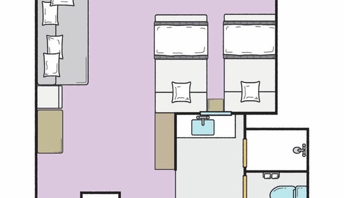 Habitación con 2 camas individuales, no fumadores (Deluxe)
