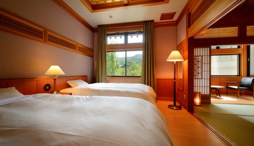 Habitación tradicional (Twin Room + 10 + 6 Tatami Mats)
