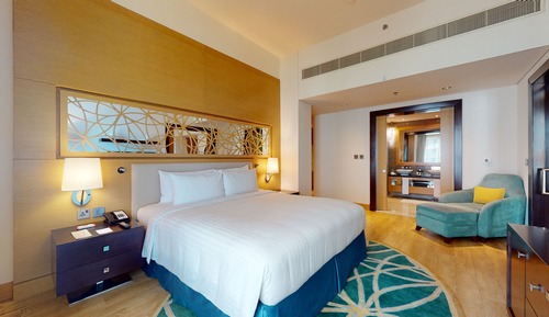 Habitación Deluxe, 1 cama de matrimonio grande (Free bus to DWTC, Dubai Mall, Beach)
